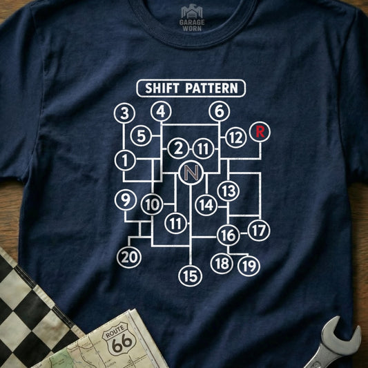 Shift Pattern Graphic Design T-shirt
