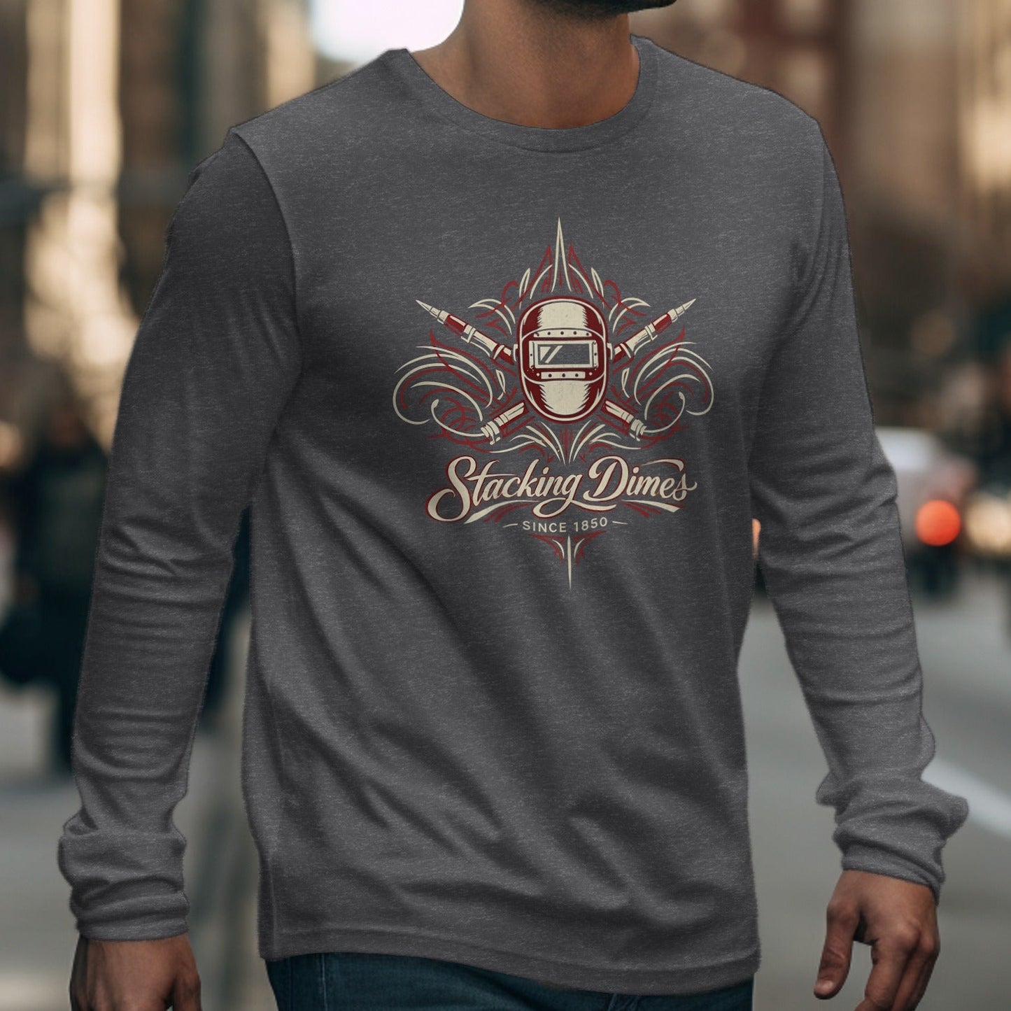 Stacking Dimes Since 1850 Long Sleeve Shirt