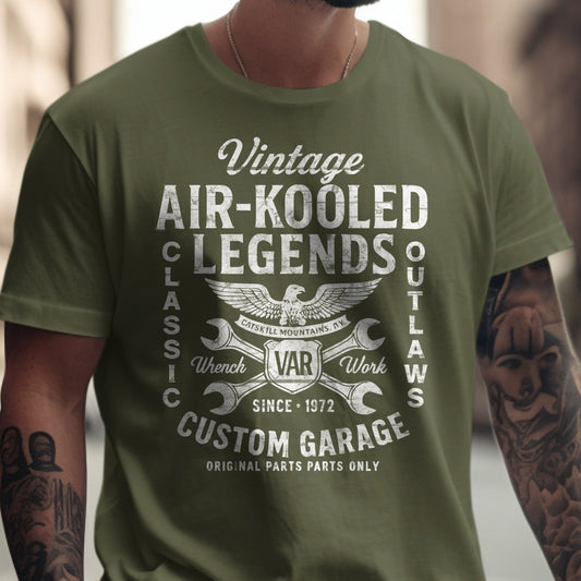 Vintage Air-Kooled Legends Graphic Custom Garage Shirt