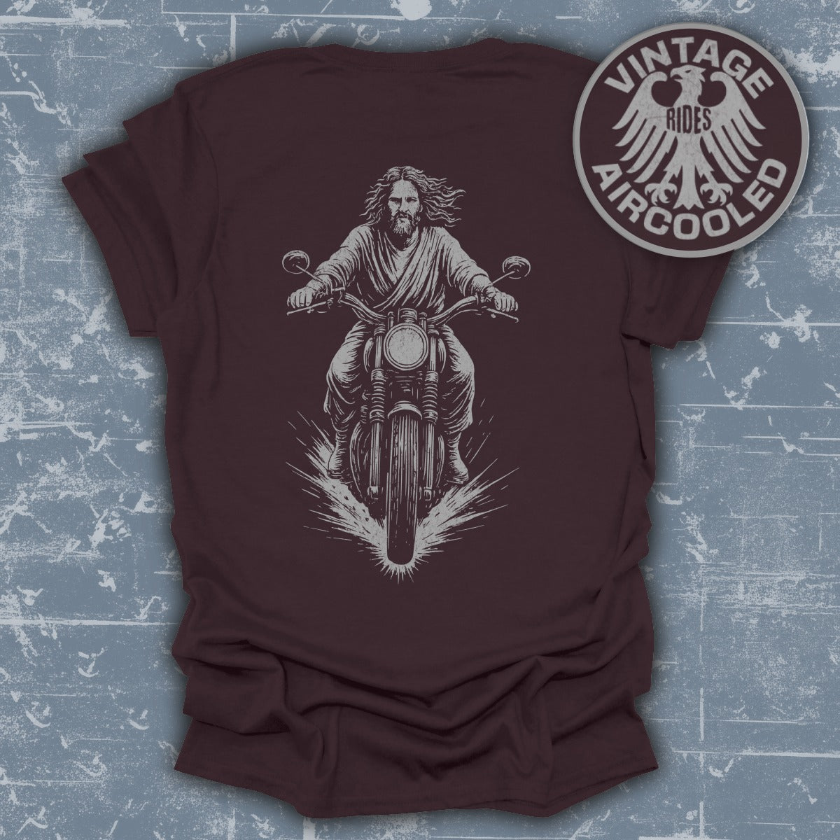 Vintage Rides Jesus Motorcycle T-shirt product