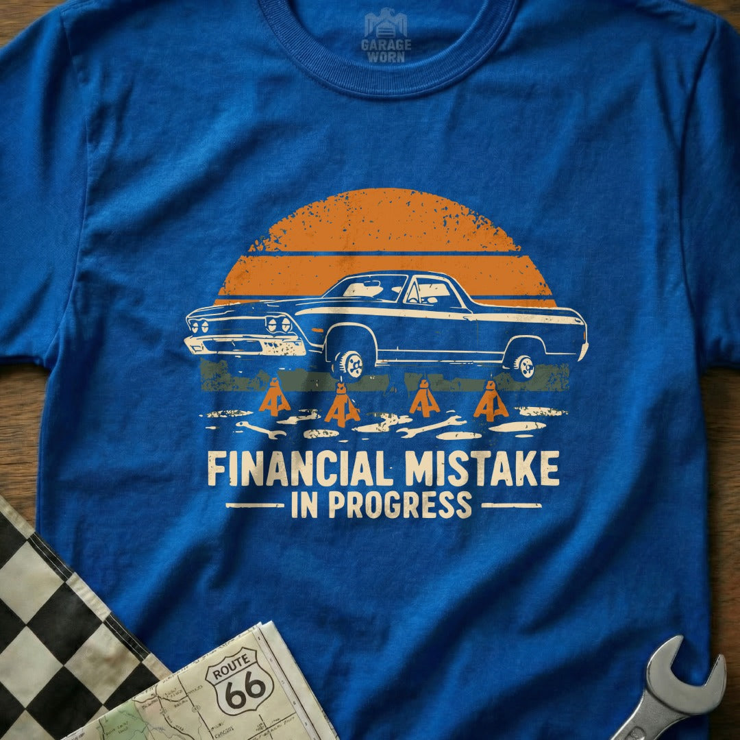 Financial Mistake in Progress Car Graphic T-shirt