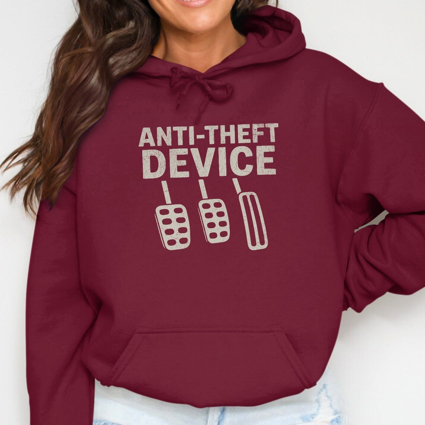 Anti-Theft Device Graphic Pullover Hoodie