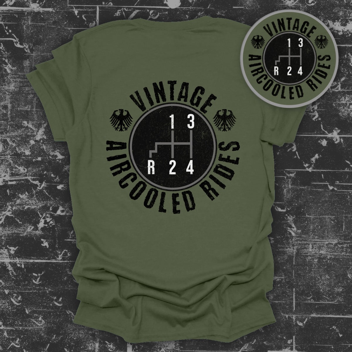 Vintage Aircooled Rides Graphic Automotive Shirt