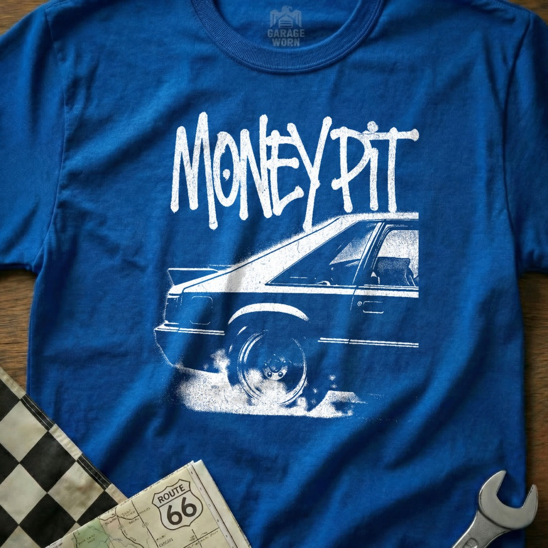 Money Pit Car Graphic T-Shirt for Auto Enthusiasts