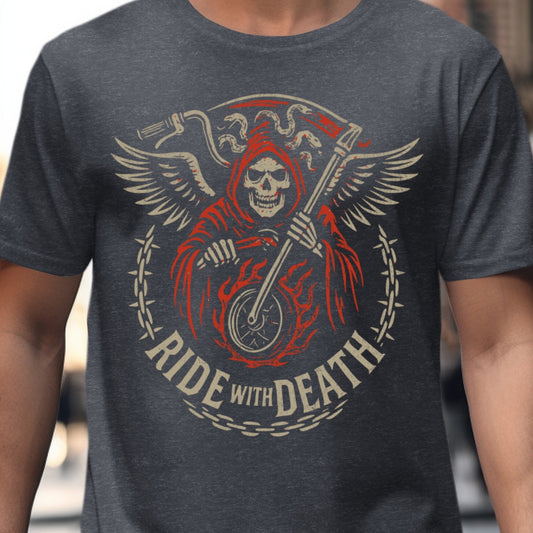 Ride with Death Grim Reaper Biker Motorcycle product type