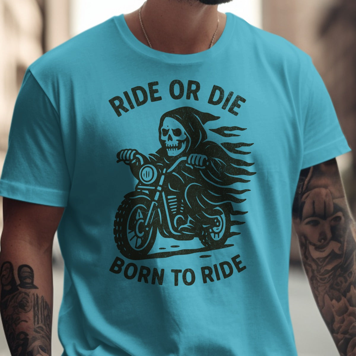Ride Or Die Born To Ride Graphic T-shirt