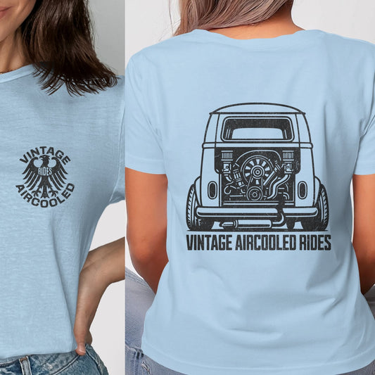 Vintage Aircooled Rides T-shirt with Retro Car Design