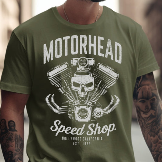 Motorhead Speed Shop Hollywood California graphic product type