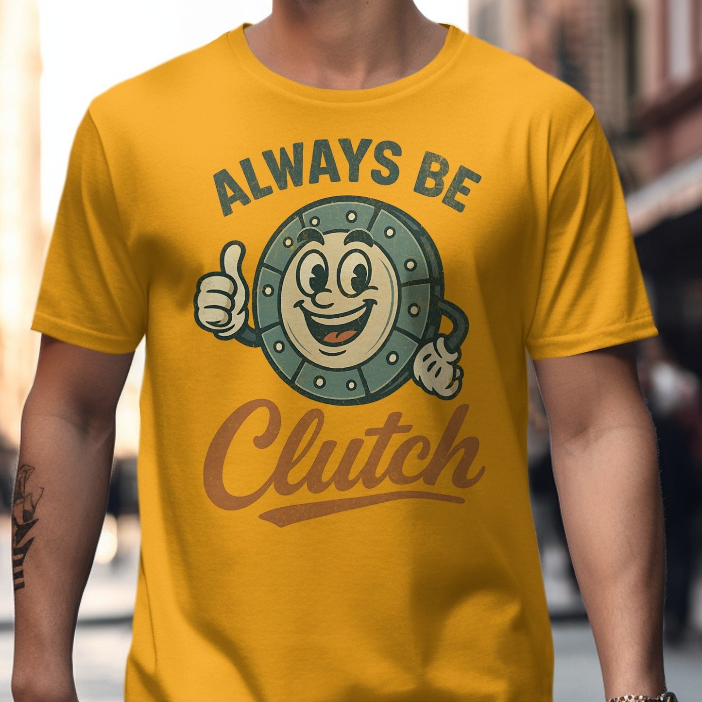 Always Be Clutch Graphic Yellow T-Shirt product type