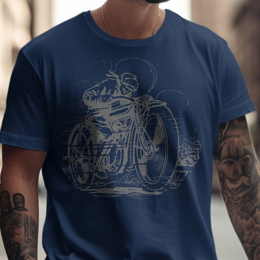 Vintage Motorcycle Sketch Design T-Shirt Product