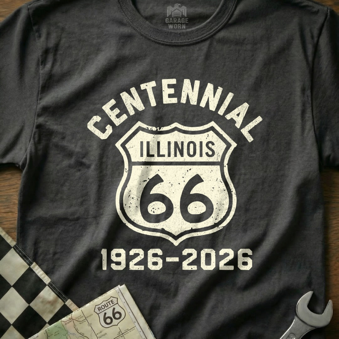 Centennial Illinois Route 66 1926-2026 t-shirt.