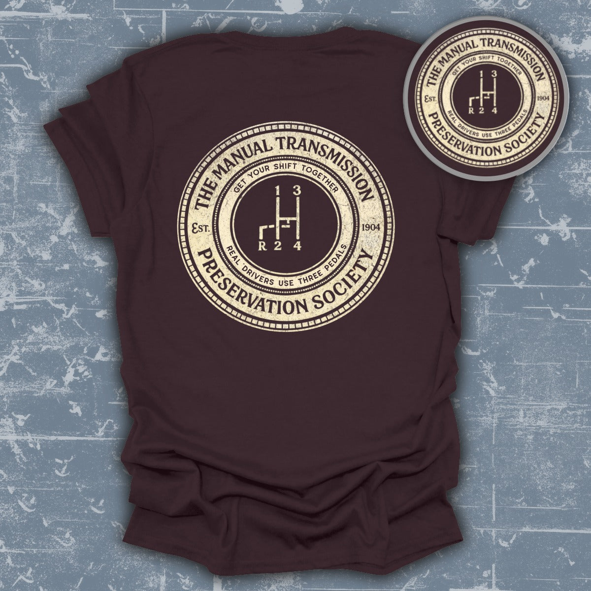 The Manual Transmission Preservation Society T-shirt