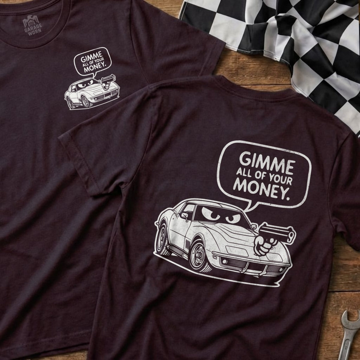 Gimme All of Your Money Car Graphic T-Shirt product type