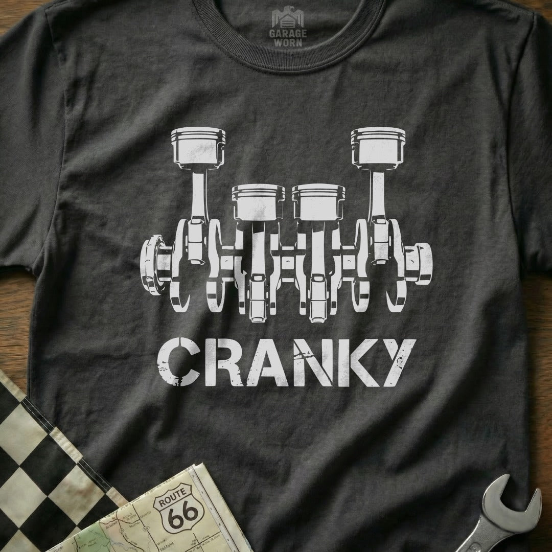 Cranky Piston Engine Graphic T-Shirt Auto Enthusiast
