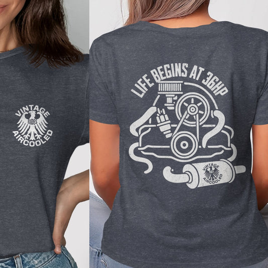 Life Begins At 36HP Vintage Aircooled T-Shirt product type