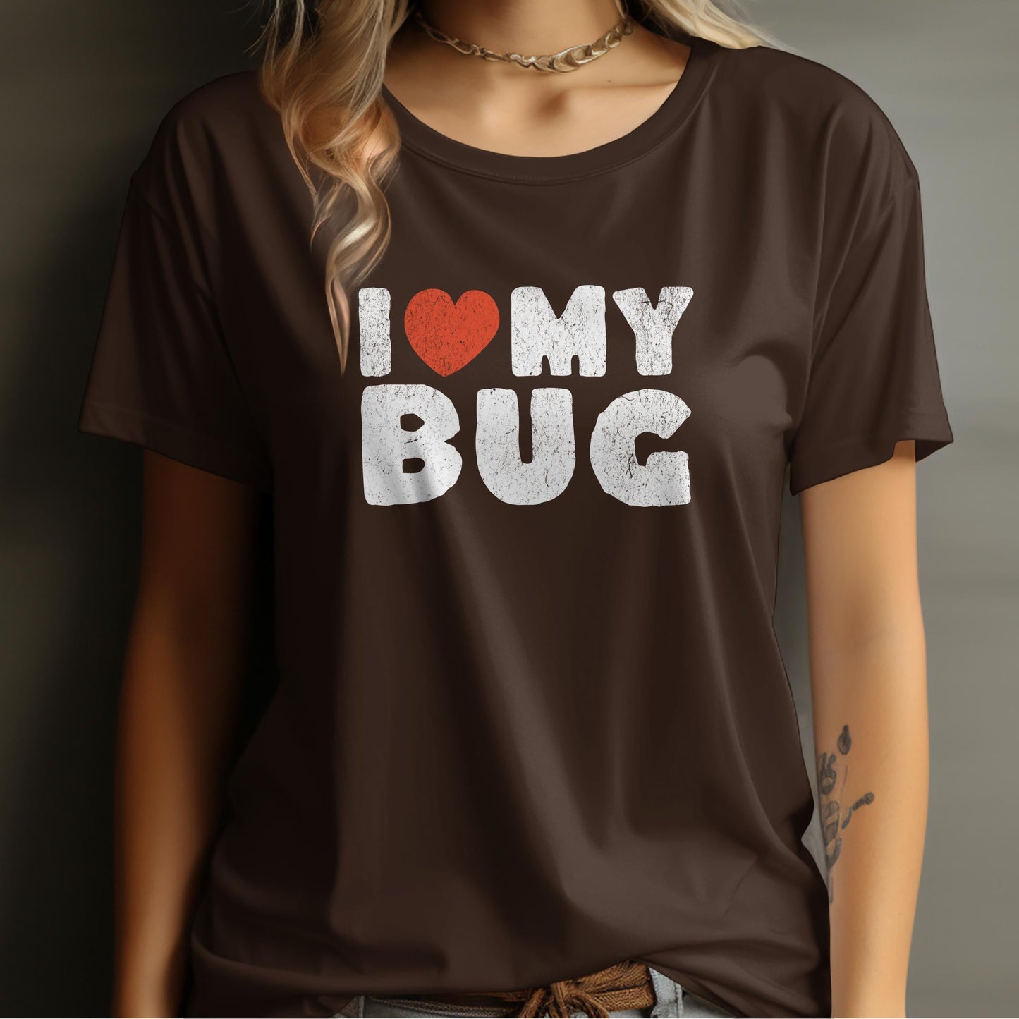 I Love My Bug Graphic Tee Shirt Casual Wear Product