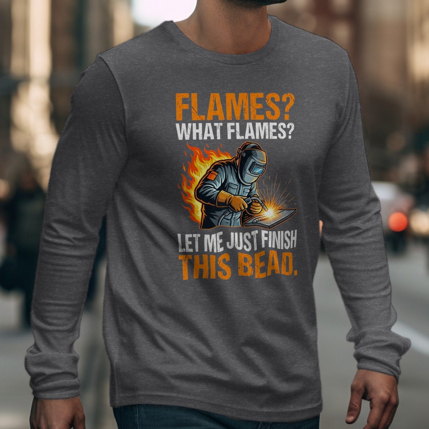 Flames What Flames Let Me Just Finish This Bead shirt