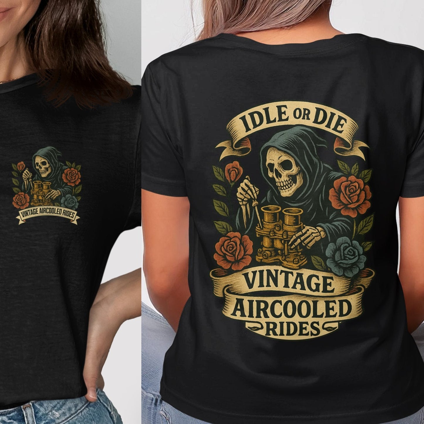 Idle Or Die Vintage Aircooled Rides Graphic Tee product