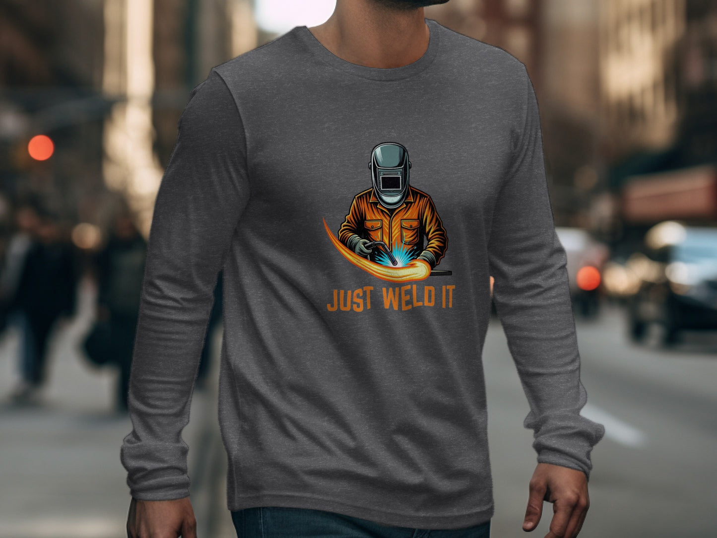 Just Weld It Graphic Long Sleeve Shirt