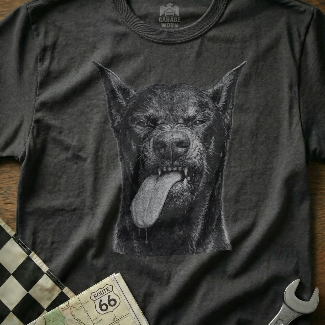 Fierce Angry Dog Graphic Print T-Shirt