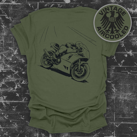 Vintage Motorcycle Graphic T Shirt Retro Ride product type
