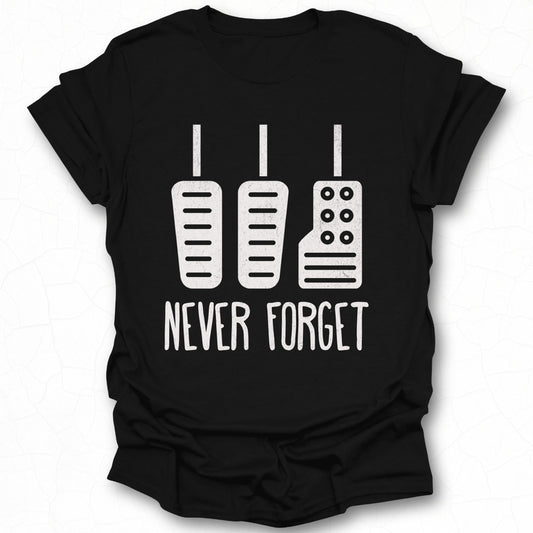 Never Forget Graphic Print Casual T-Shirt