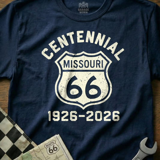 Centennial Missouri Route 66 1926-2026 t-shirt.