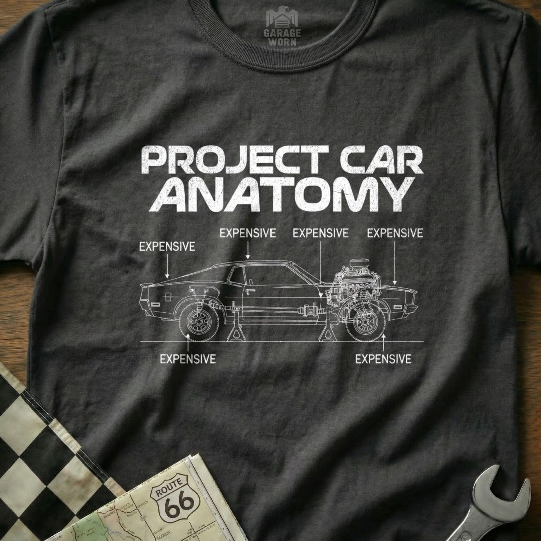 Project Car Anatomy Graphic Tee Expensive Parts Shirt
