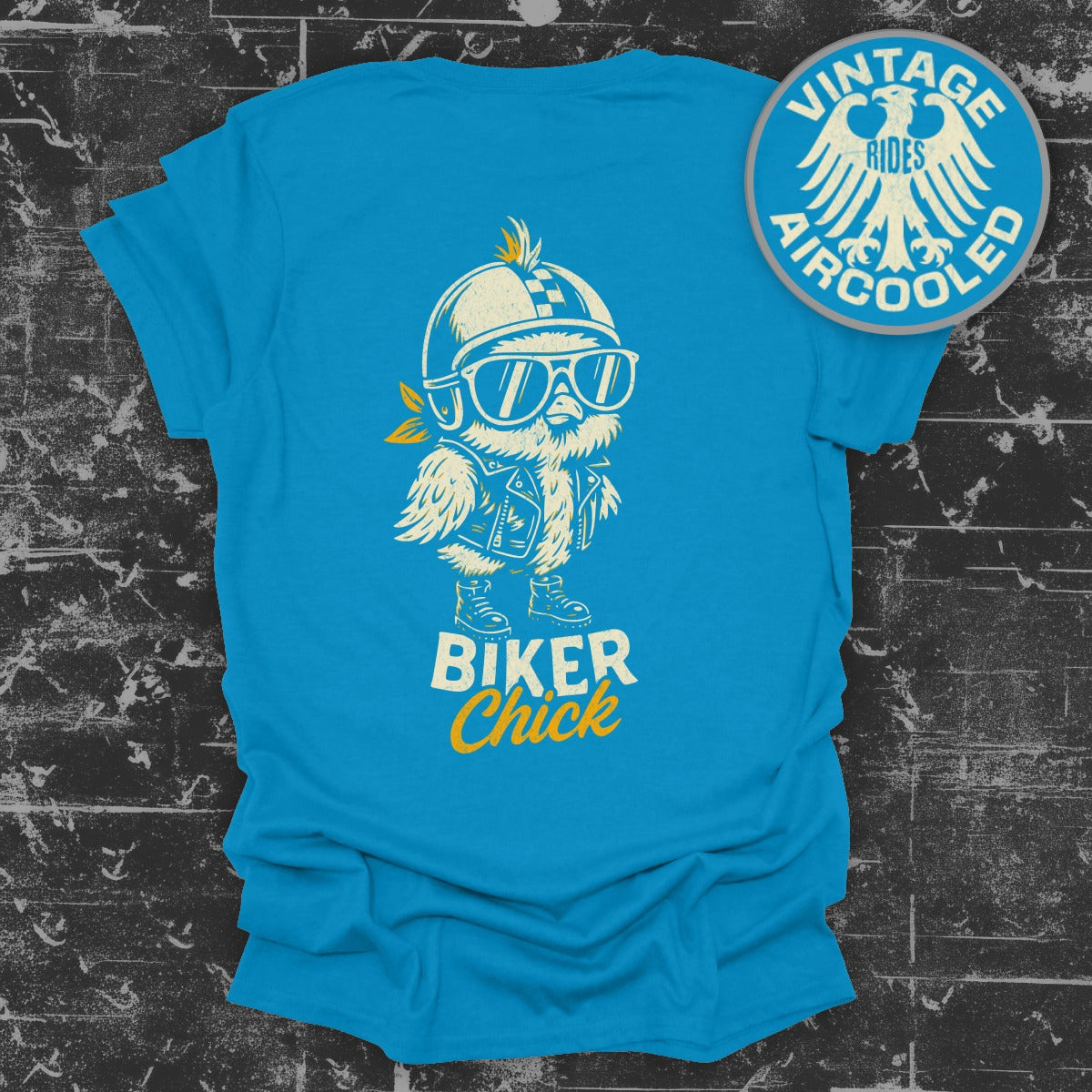 Vintage Rides Aircooled Biker Chick T-Shirt product type