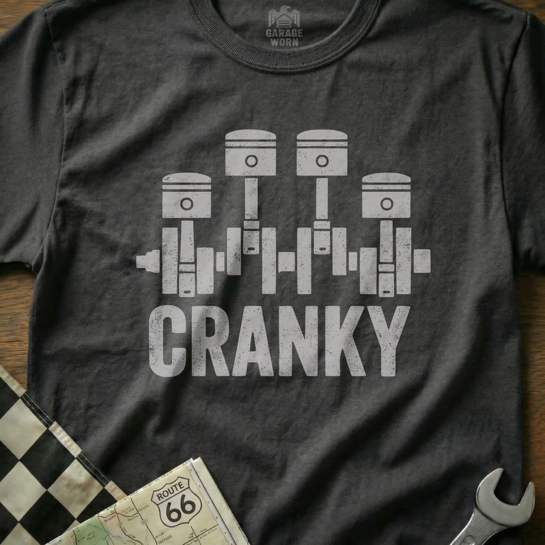 Cranky Engine Pistons Graphic Design Shirt