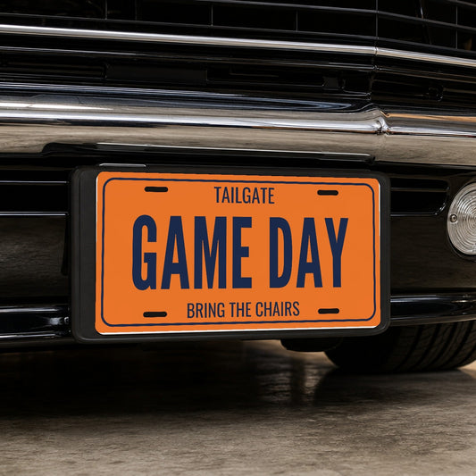 Tailgate Game Day Truck License Plate - 12 x 6 in aluminum license plate