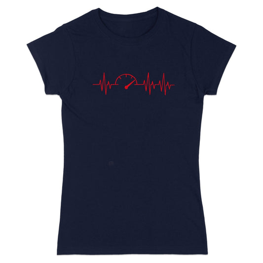 Red Speedometer Heartbeat Graphic T-shirt