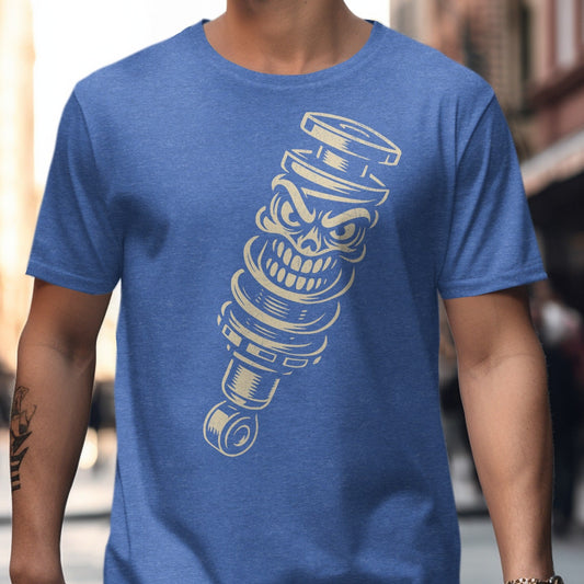Unique Skull Shock Absorber Design T-Shirt product type