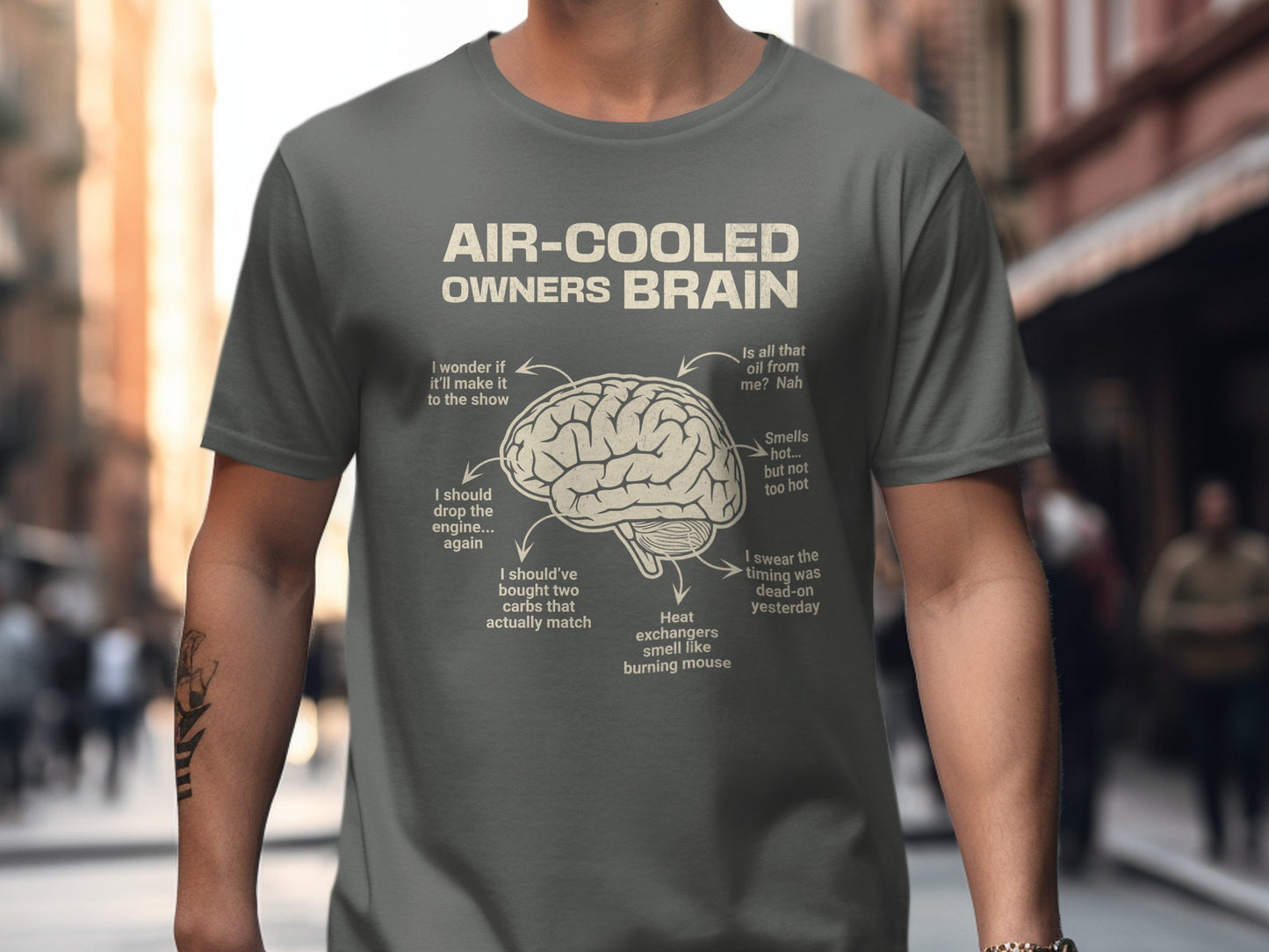 Air-Cooled Owners Brain Funny Graphic T-Shirt product type