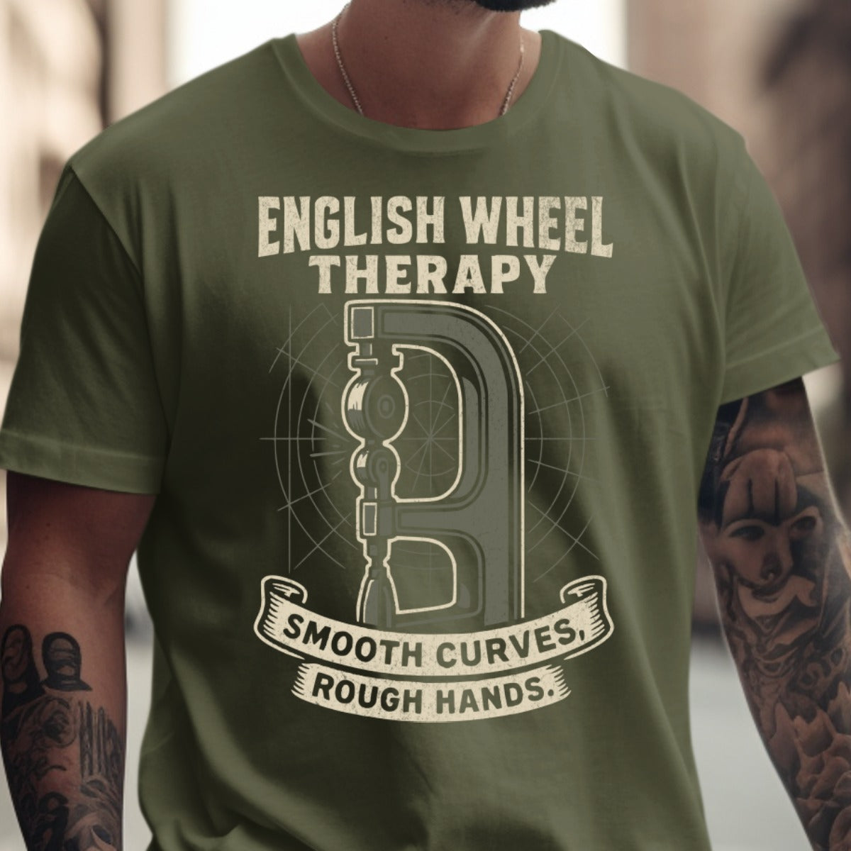 English Wheel Therapy Graphic Design T-shirt product type