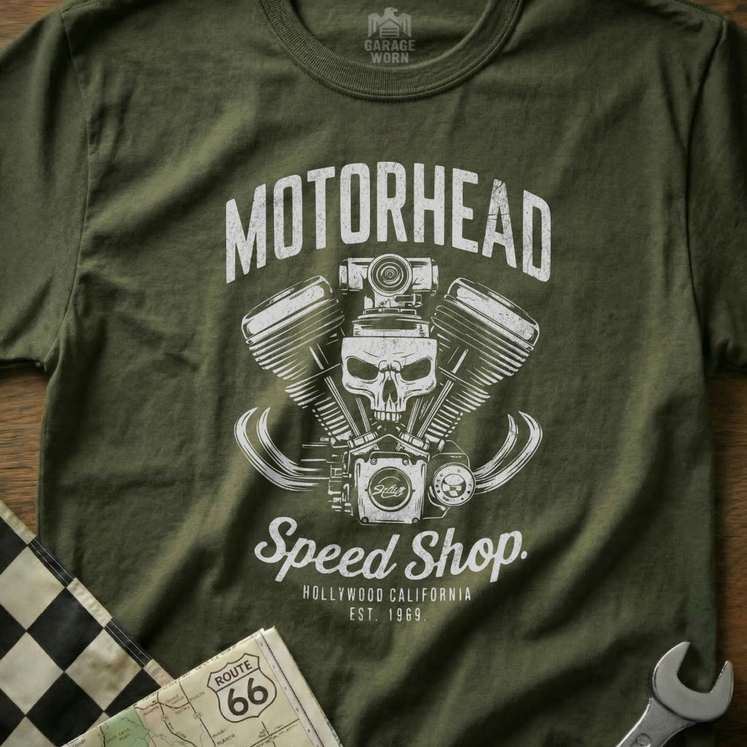 Motorhead Speed Shop Hollywood California T-Shirt