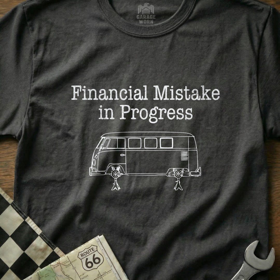 Financial Mistake in Progress Graphic Tee Shirt