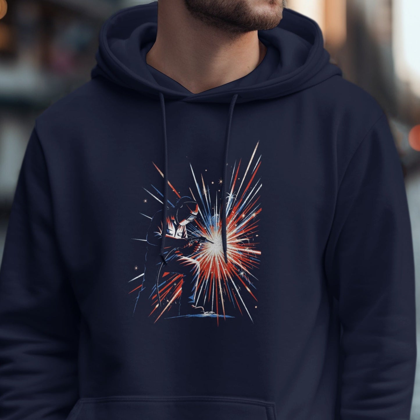 Welder Art Sparks Hoodie for Welding Enthusiasts