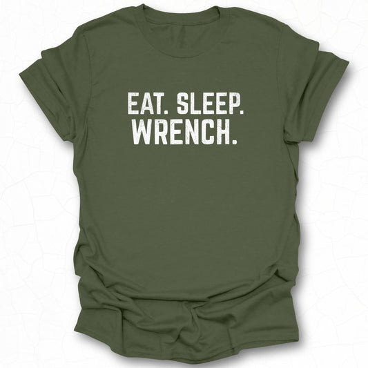 Eat Sleep Wrench Text Graphic T-shirt Product