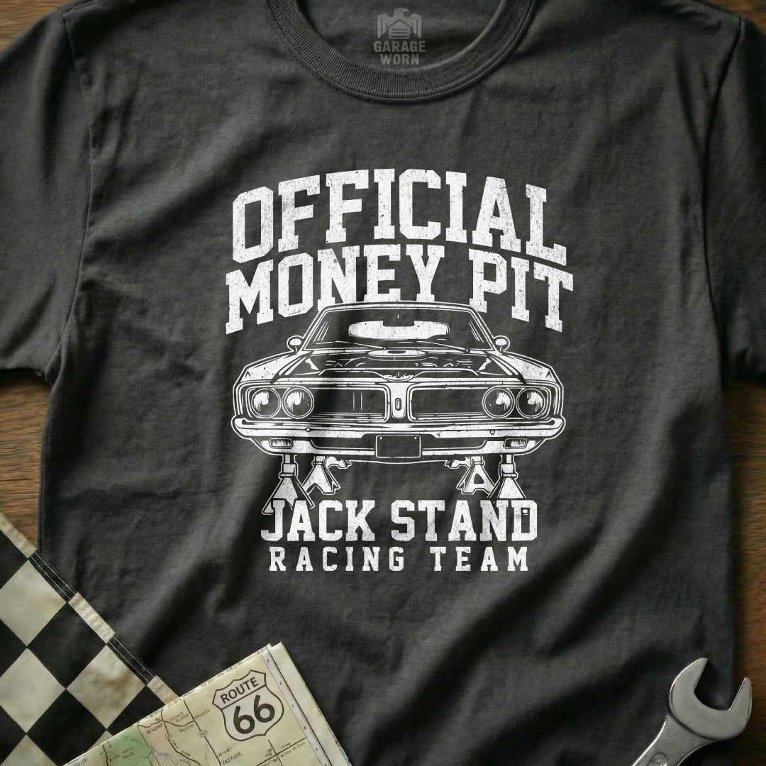 Official Money Pit Jack Stand Racing Team T-shirt