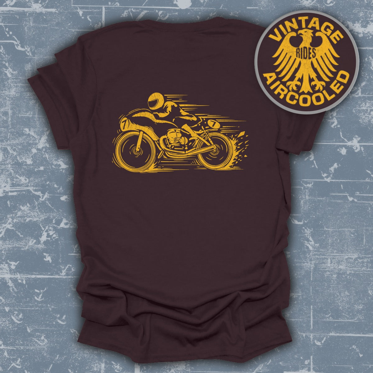 Vintage Rides Aircooled Motorcycle T-shirt product