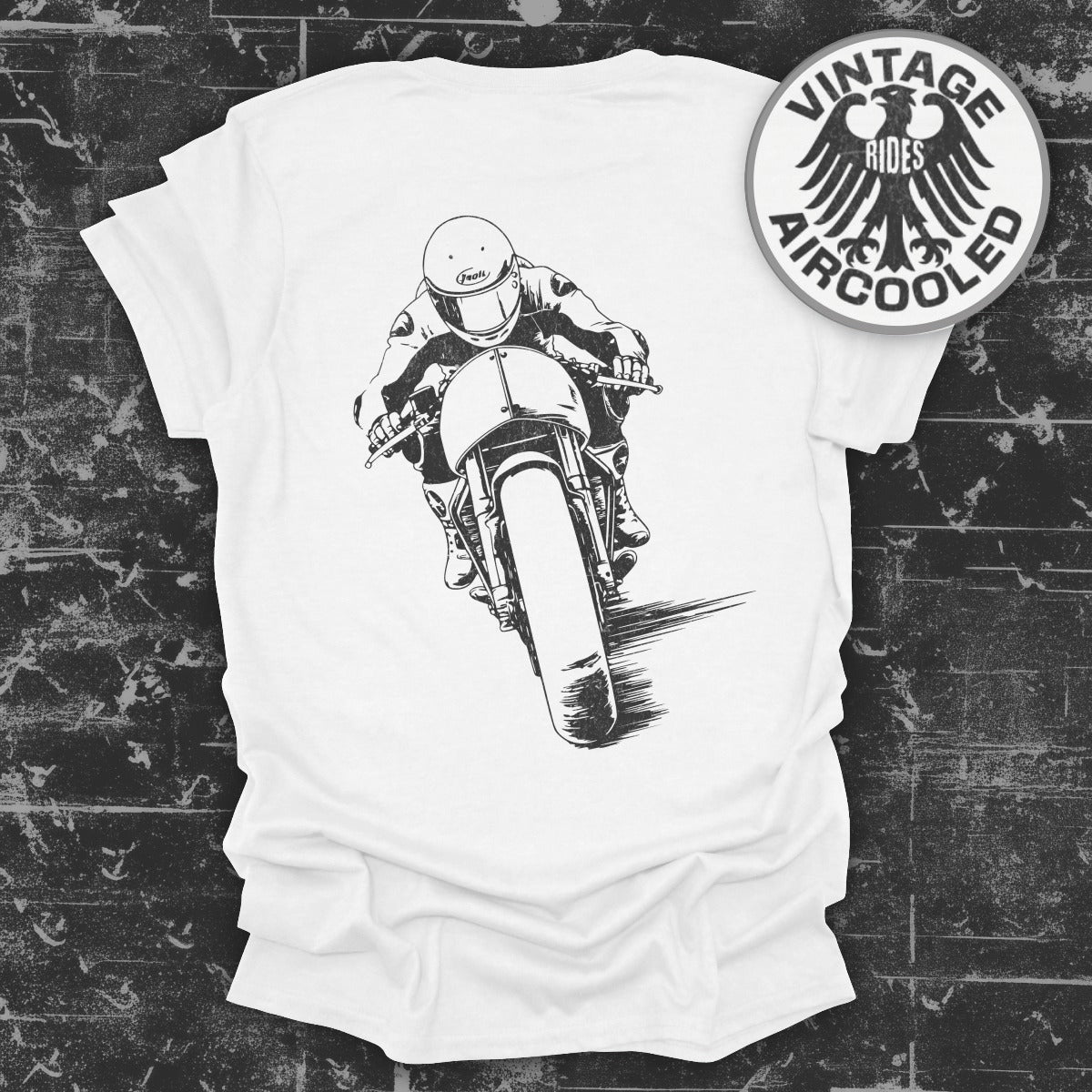 Vintage Rides Aircooled Motorcycle Graphic T-Shirt product type