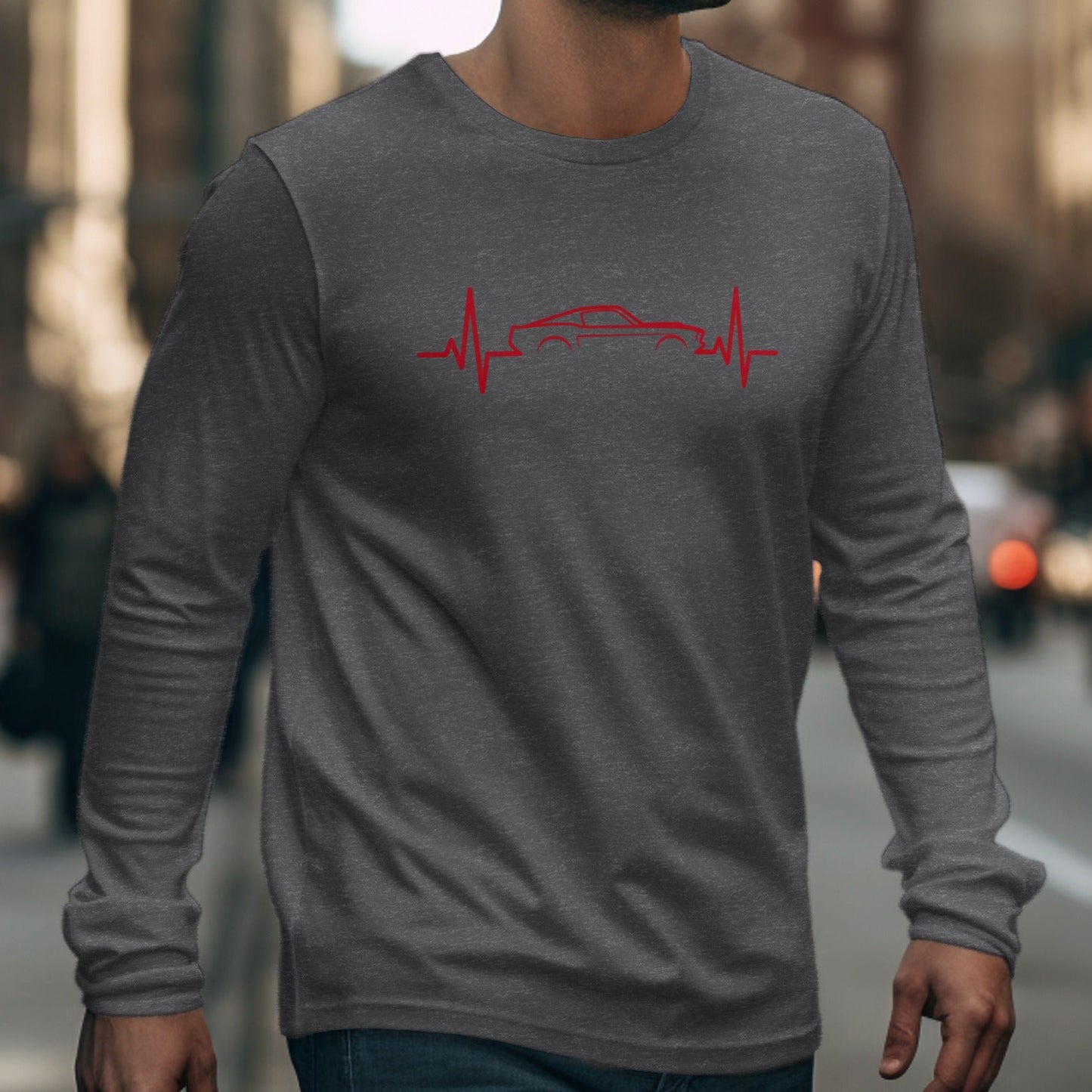 Car Heartbeat Line Design Long Sleeve Top Product