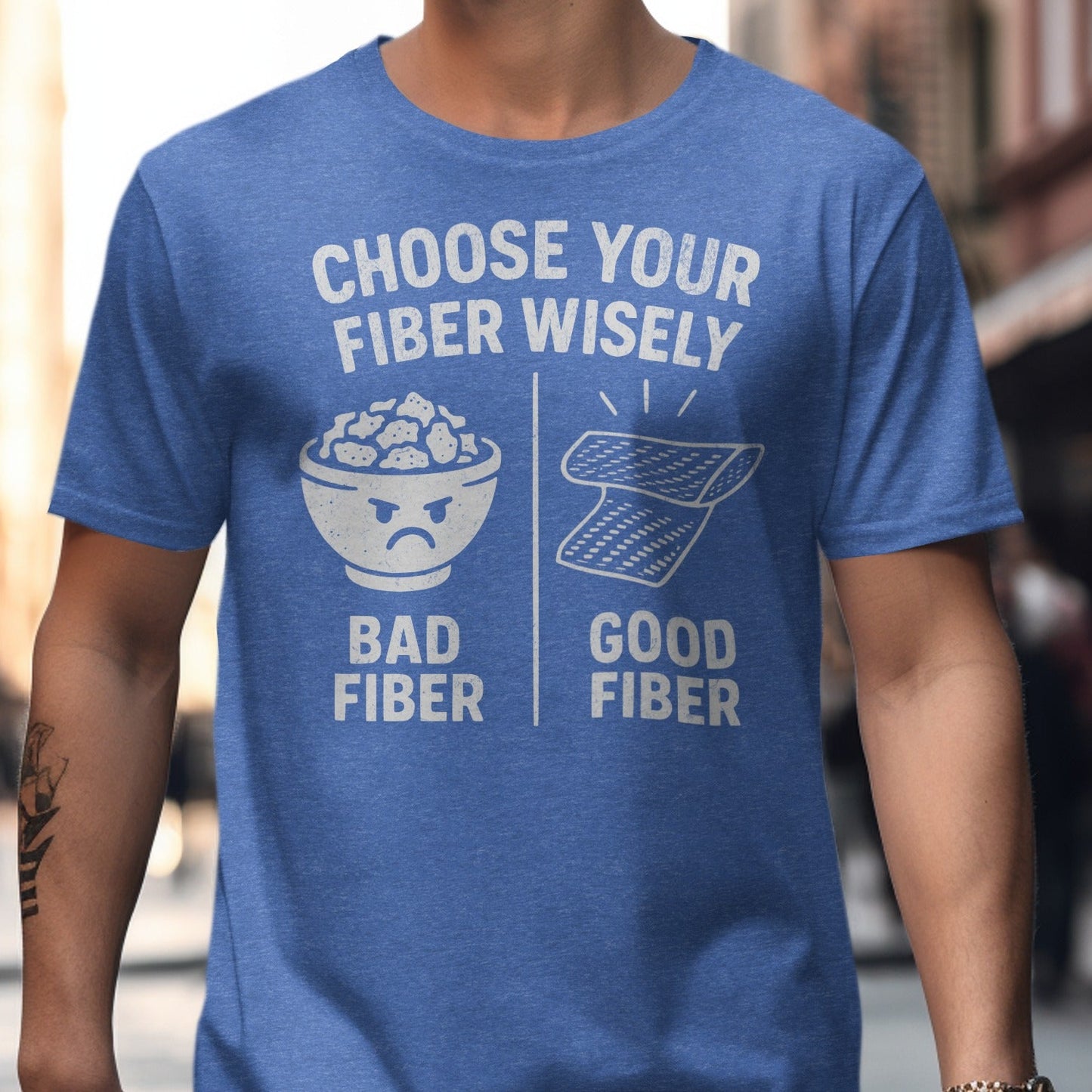 Choose Your Fiber Wisely Funny Graphic T-Shirt product