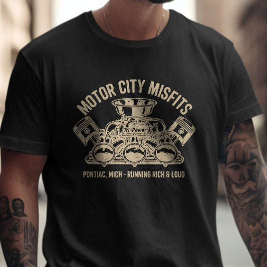 Motor City Misfits Running Rich and Loud T-shirt
