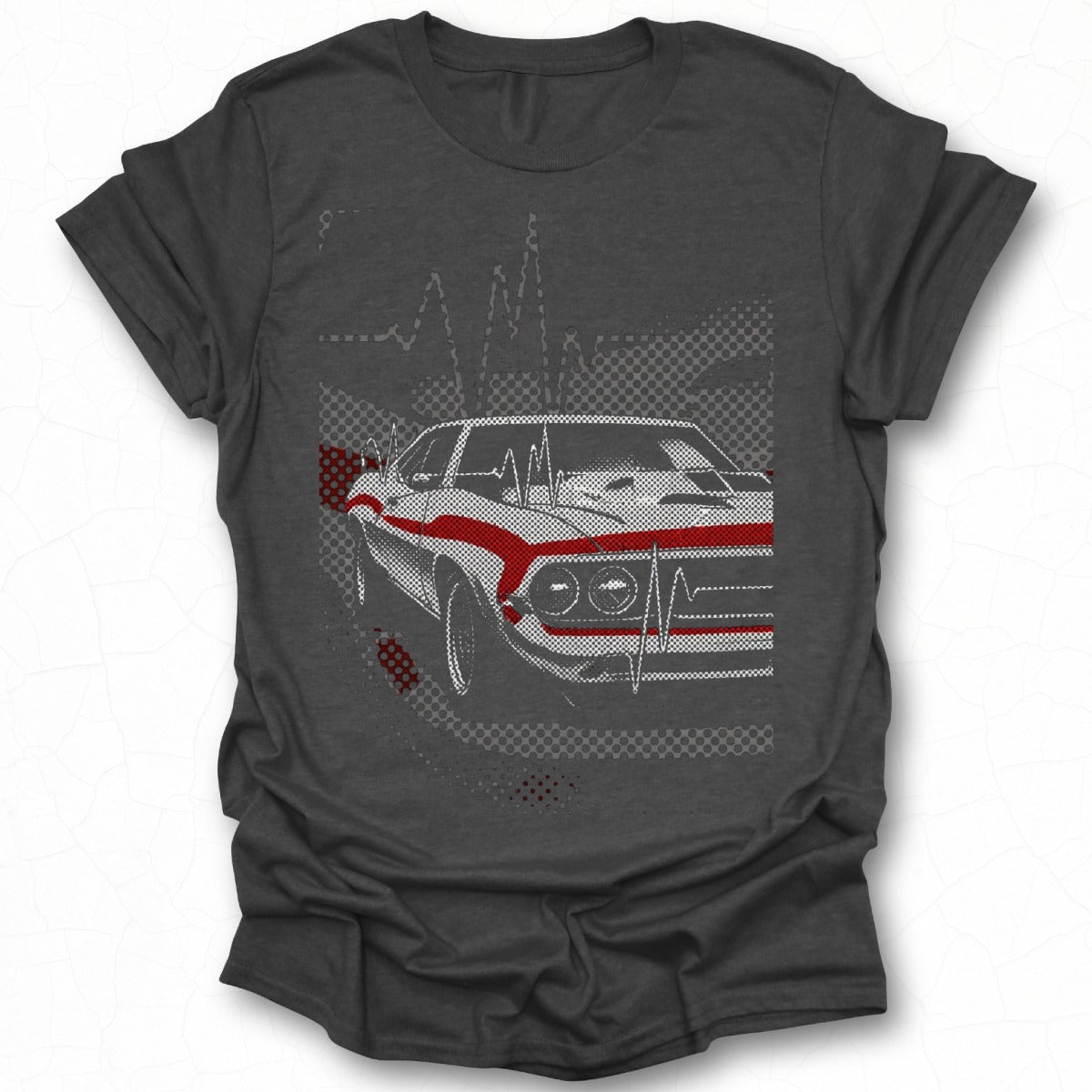 Classic Muscle Car Heartbeat Design T-Shirt