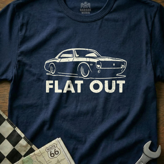 Flat Out Classic Car Graphic Tee Makes a Statement