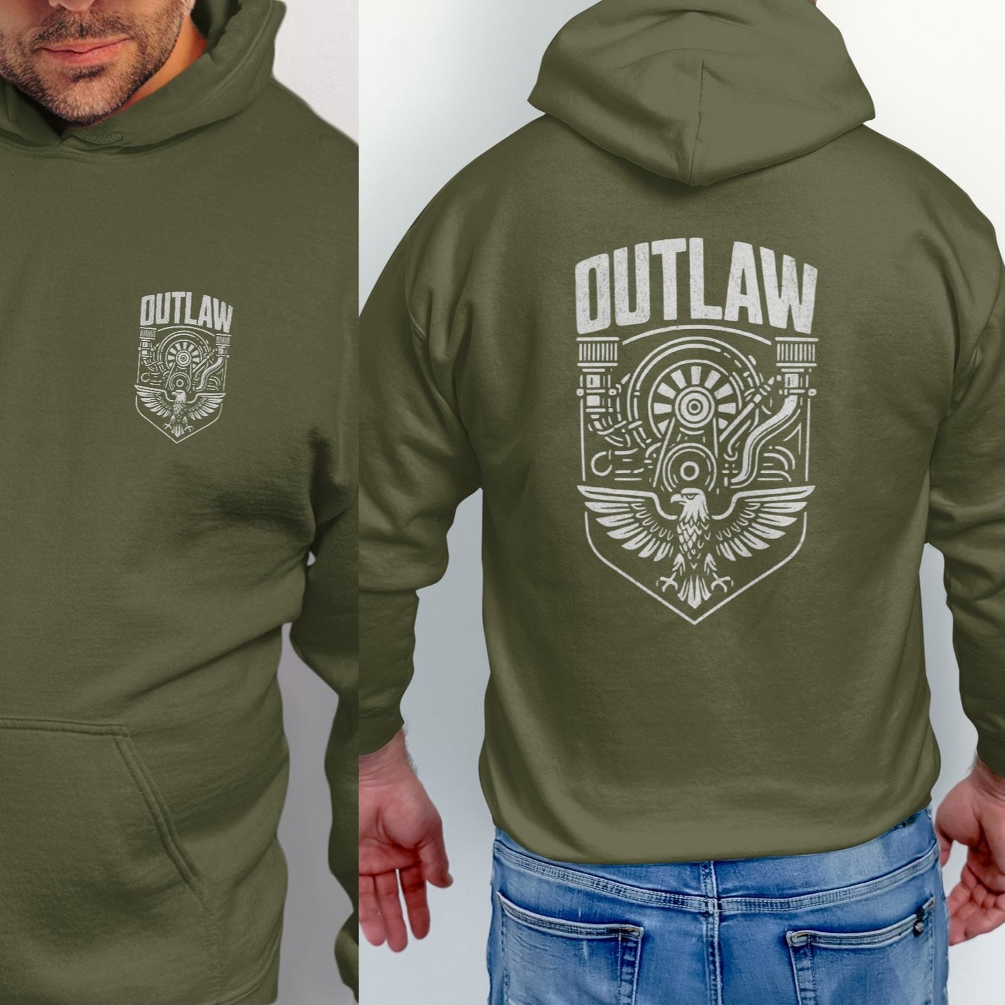 Outlaw Graphic Design Hoodie Casual Comfort Product