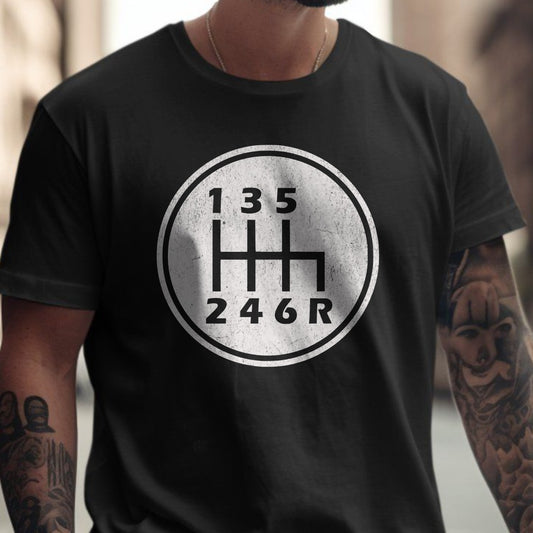 Unique Vintage Gear Shift Tee Shirt Automotive Apparel