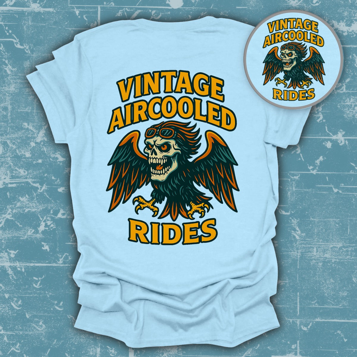 Vintage Aircooled Rides Skeleton Design Shirt product type